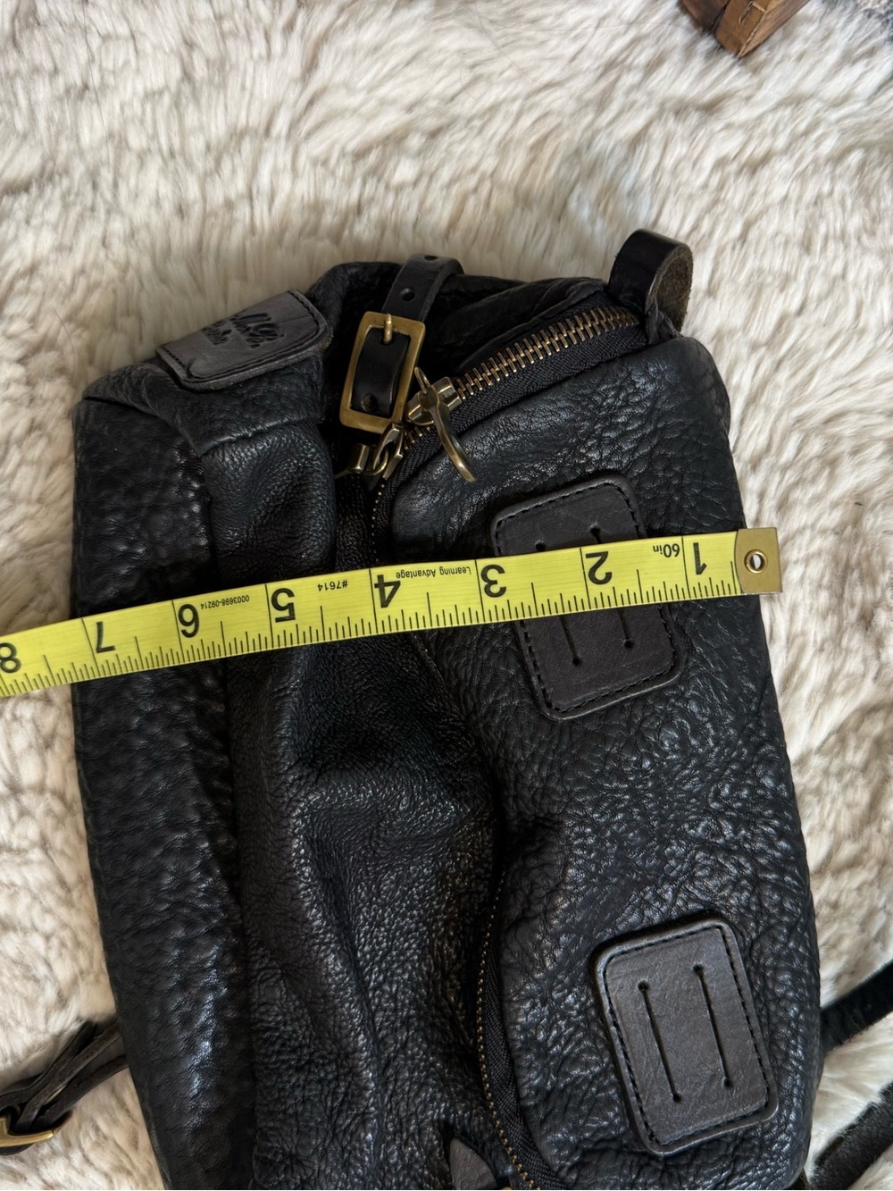 Jas MB Black Leather Cross Body Bag - Picture 13 of 15